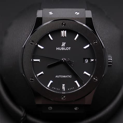 hublot black magic weight|Hublot classic fusion black dial.